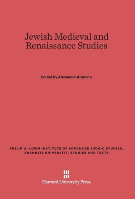 Produktbild: Jewish Medieval and Renaissance Studies