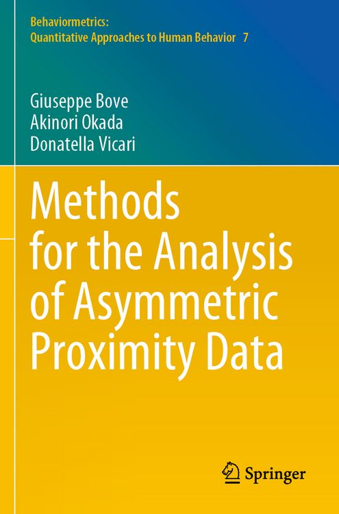 Produktbild: Methods for the Analysis of Asymmetric Proximity Data