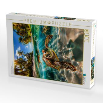Produktbild: CALVENDO Puzzle Flosse frei f&uuml;rs Abenteuer | 1000 Teile Lege-Gr&ouml;&szlig;e 64x48cm Foto-Puzzle f&uuml;r gl&uuml;ckliche Stunden