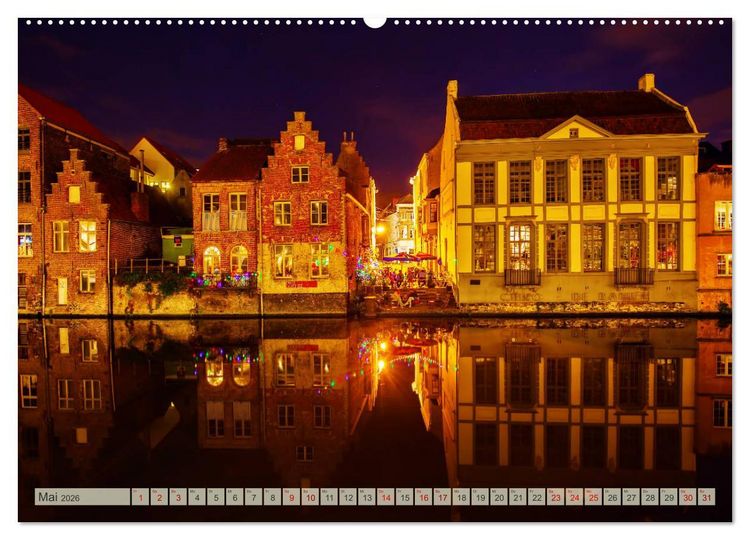 Produktbild: Gent - die geschichtstr&auml;chtige Perle in Flandern (hochwertiger Premium Wandkalender 2026 DIN A2 quer), Kunstdruck in Hochglanz