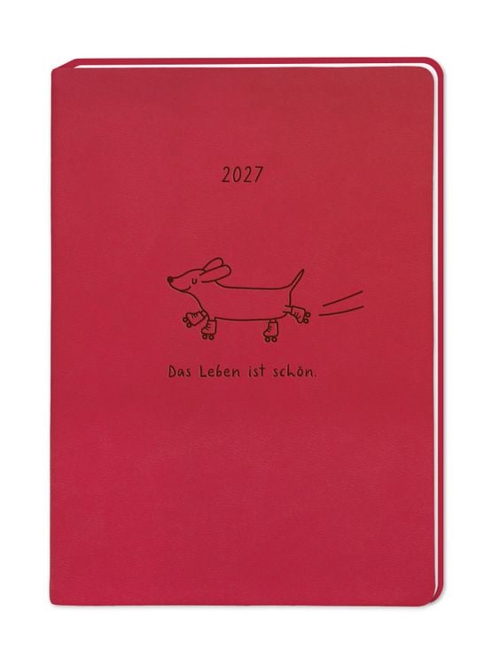 Produktbild: Terminplaner Lederlook 2027 Rot