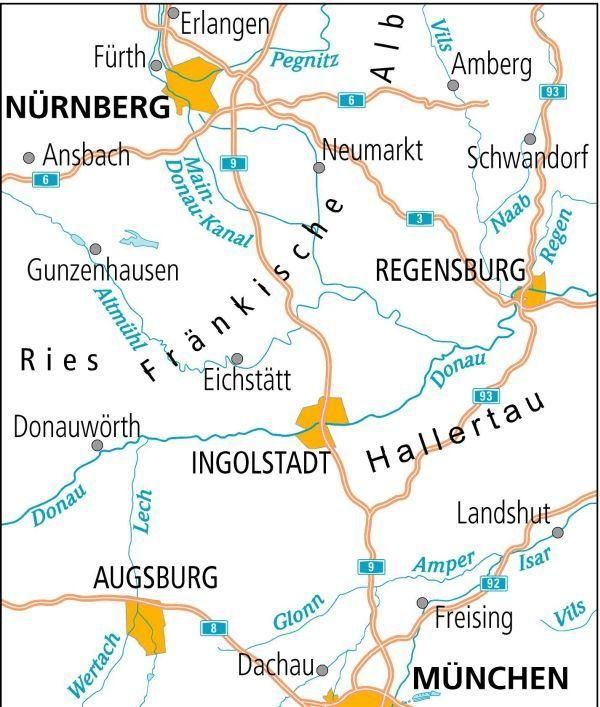 Produktbild: BVA ADFC Radtourenkarte Fr&auml;nkische Alb Altm&uuml;hltal 1:150.000