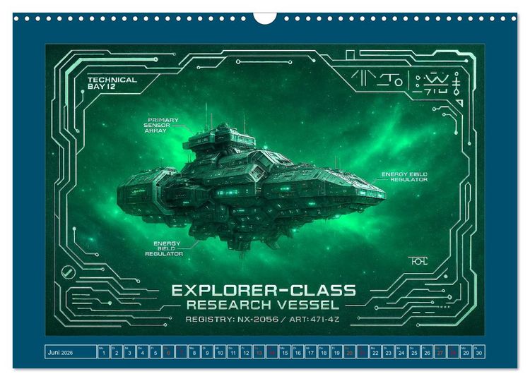 Produktbild: Intelligente Alientechnik (Wandkalender 2026 DIN A3 quer), CALVENDO Monatskalender