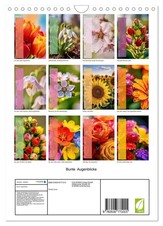 Produktbild: Bunte Augenblicke (Wandkalender 2027 DIN A4 hoch), CALVENDO Monatskalender