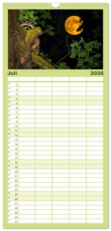 Produktbild: Familienplaner 2026 - Magie Heimische Natur mit 5 Spalten (Wandkalender, 21 x 45 cm) CALVENDO