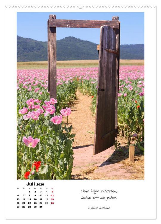 Produktbild: Wege durchs Jahr - Spazierg&auml;nge im sch&ouml;nen Nordhessen (Wandkalender 2026 DIN A2 hoch), CALVENDO Monatskalender