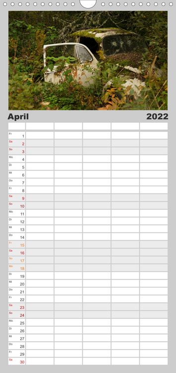 Produktbild: Familienplaner Rostende Legenden (Wandkalender 2022 , 21 cm x 45 cm, hoch)