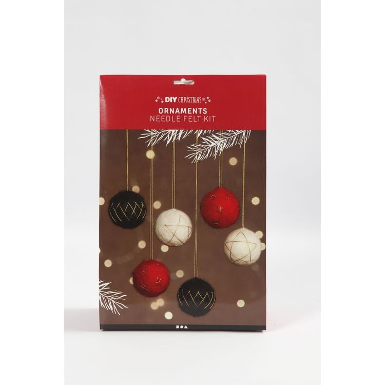 Produktbild: Creativ Company DIY Sets Nadelfilzen Weihnachtsbaumkugeln, D 6 cm, 6er Set, Kreativ Box