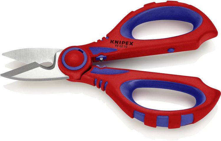 Produktbild: Knipex KNIPEX 95 05 10 SB Elektrikerscheren mit Mehrkomponenten-H&uuml;llen, glasfaserverst&auml;rkt 160 mm 95 05 10 SB