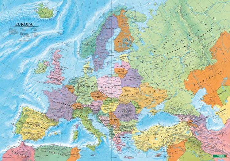Bild vom Artikel Europa politisch, Poster 1:6 000 000 Metallbestäbt in Rolle vom Autor Freytag-Berndt und Artaria KG