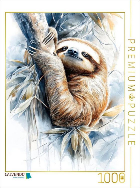 Produktbild: CALVENDO Puzzle Ein Faultier macht Pause | 1000 Teile Lege-Gr&ouml;&szlig;e 64x48cm Foto-Puzzle f&uuml;r gl&uuml;ckliche Stunden