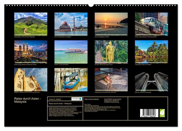 Produktbild: Reise durch Asien - Malaysia (hochwertiger Premium Wandkalender 2026 DIN A2 quer), Kunstdruck in Hochglanz