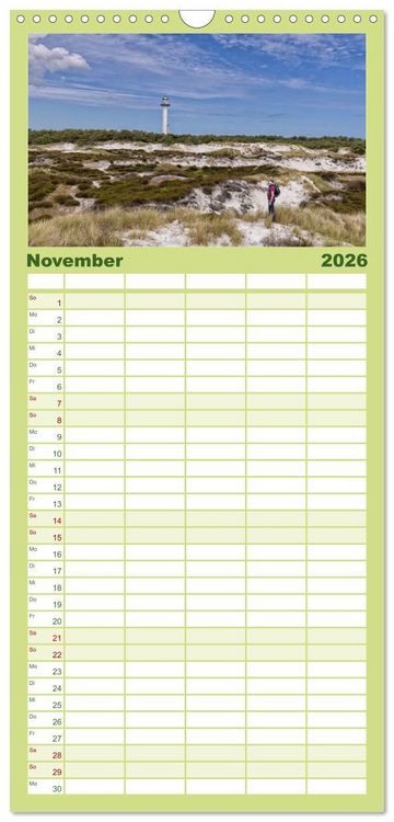 Produktbild: Familienplaner 2026 - Bornholm Juwel der Ostsee mit 5 Spalten (Wandkalender, 21 x 45 cm) CALVENDO