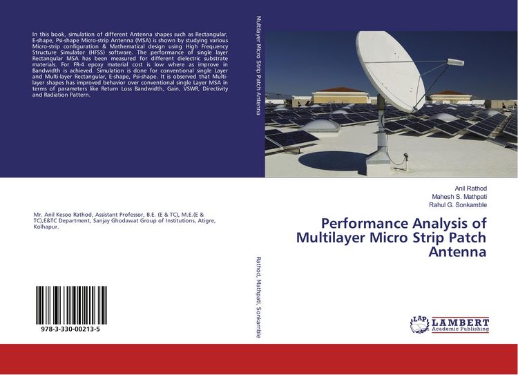 Produktbild: Performance Analysis of Multilayer Micro Strip Patch Antenna