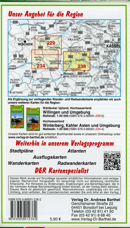 Produktbild: Wander- und Radwanderkarte Edersee, Nationalpark Kellerwald-Edersee