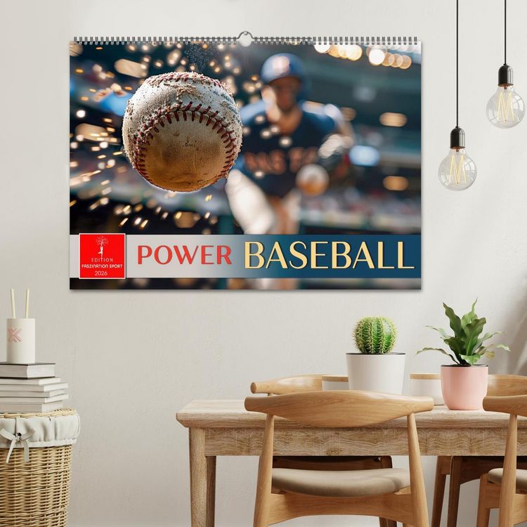 Produktbild: Power Baseball (Wandkalender 2026 DIN A2 quer), CALVENDO Monatskalender
