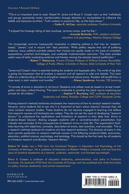 Produktbild: Errors in Evidence-Based Decision Making