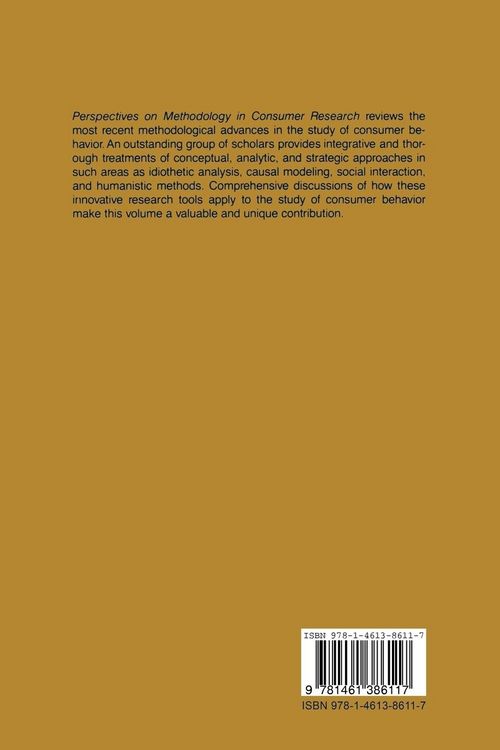 Produktbild: Perspectives on Methodology in Consumer Research