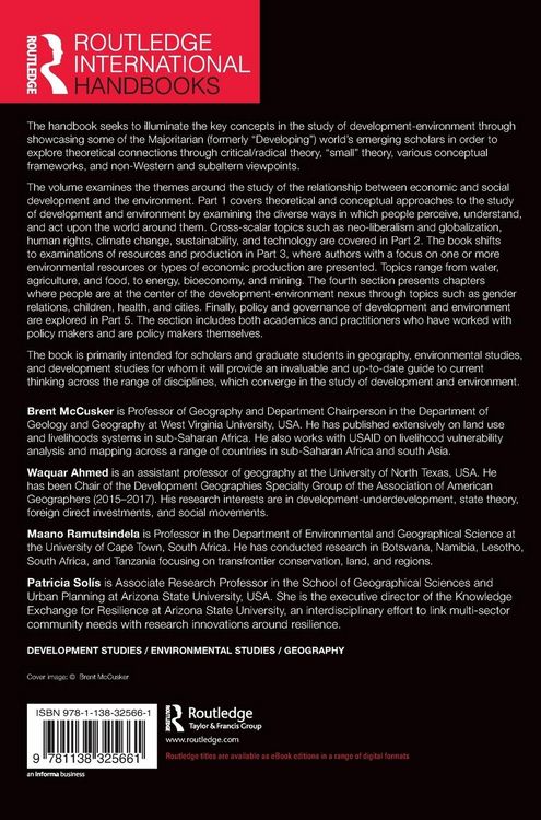 Produktbild: The Routledge Handbook of Development and Environment