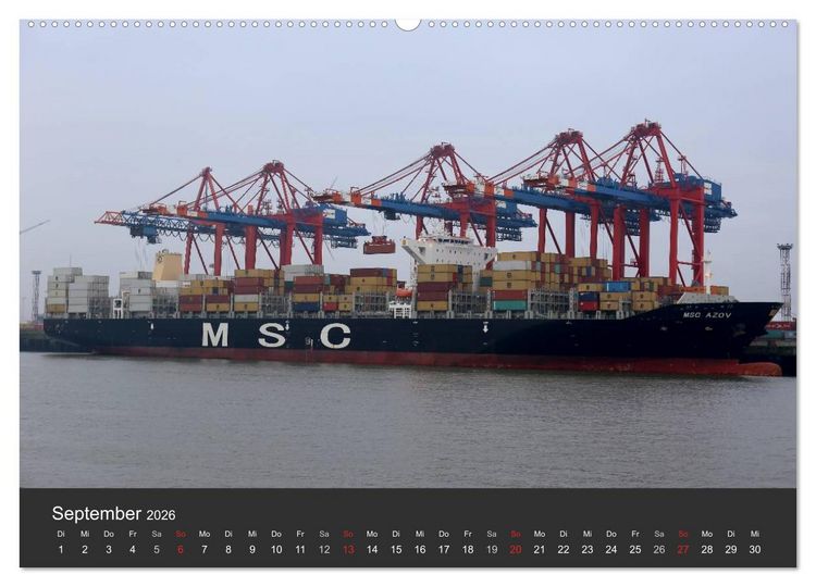 Produktbild: Hafen Hamburg 2026 (Wandkalender 2026 DIN A2 quer), CALVENDO Monatskalender