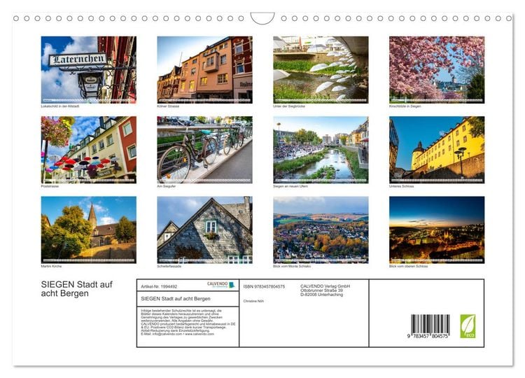 Produktbild: SIEGEN Stadt auf acht Bergen (Wandkalender 2026 DIN A3 quer), CALVENDO Monatskalender