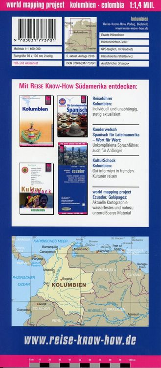 Produktbild: Reise Know-How Landkarte Kolumbien / Colombia (1:1.400.000)