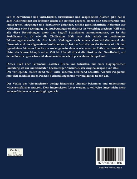 Produktbild: Ferdinand Lassalles Reden und Schriften