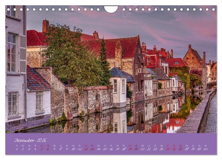 Produktbild: Br&uuml;gge und Gent im Zwielicht (Wandkalender 2026 DIN A4 quer), CALVENDO Monatskalender