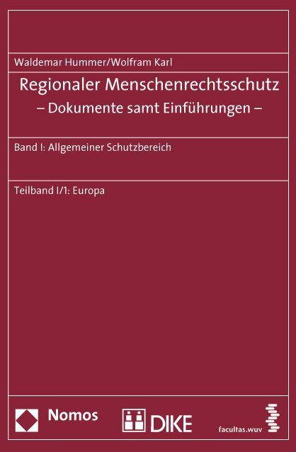 Produktbild: Regionaler Menschenrechtsschutz - Dokumente samt Einf&uuml;hrungen