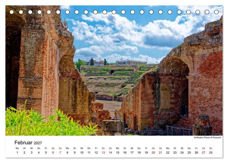 Produktbild: Historisches am Golf von Neapel (Tischkalender 2027 DIN A5 quer), CALVENDO Monatskalender