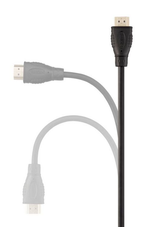 Produktbild: SpeaKa Professional HDMI Anschlusskabel HDMI-A Stecker, HDMI-A Stecker 1.00 m Schwarz SP-13660968 4K UHD, vergoldete Steckkontakte HDMI-Kabel