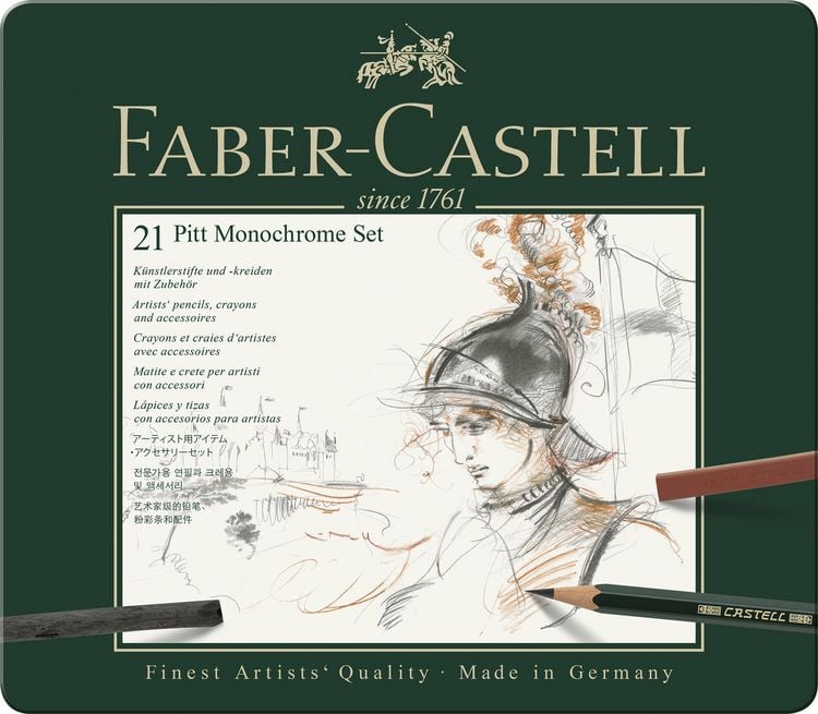 Produktbild: Faber-Castell Pitt Monochrome, 21er Set Metalletui