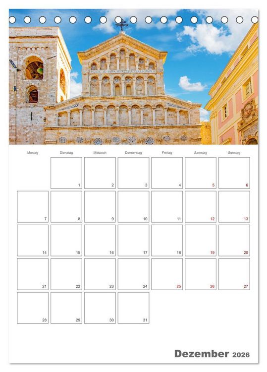 Produktbild: Cagliari - Urlaubsplaner (Tischkalender 2026 DIN A5 hoch), CALVENDO Monatskalender