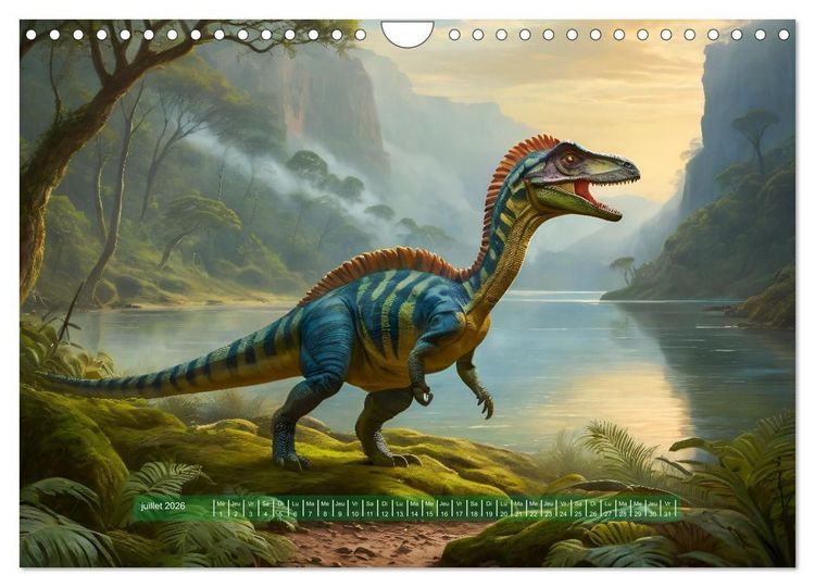 Produktbild: Un voyage vers le pass&eacute; - D&eacute;couverte de la faune (Calendrier mural 2026 DIN A4 vertical), CALVENDO calendrier mensuel