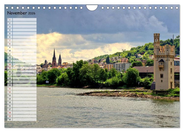 Produktbild: Von Lahnstein bis R&uuml;desheim - Am wundersch&ouml;nen Mittelrhein (Wandkalender 2026 DIN A4 quer), CALVENDO Monatskalender