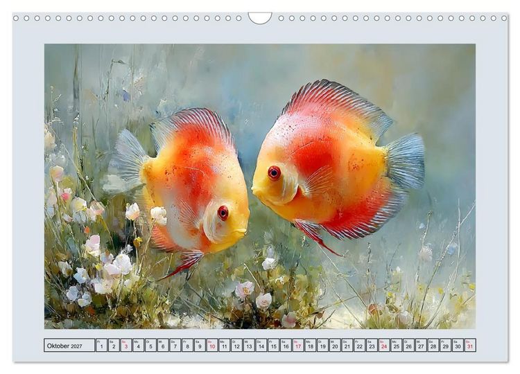 Produktbild: Diskusfische. Buntbarsche im S&uuml;&szlig;wasserbecken (Wandkalender 2027 DIN A3 quer), CALVENDO Monatskalender