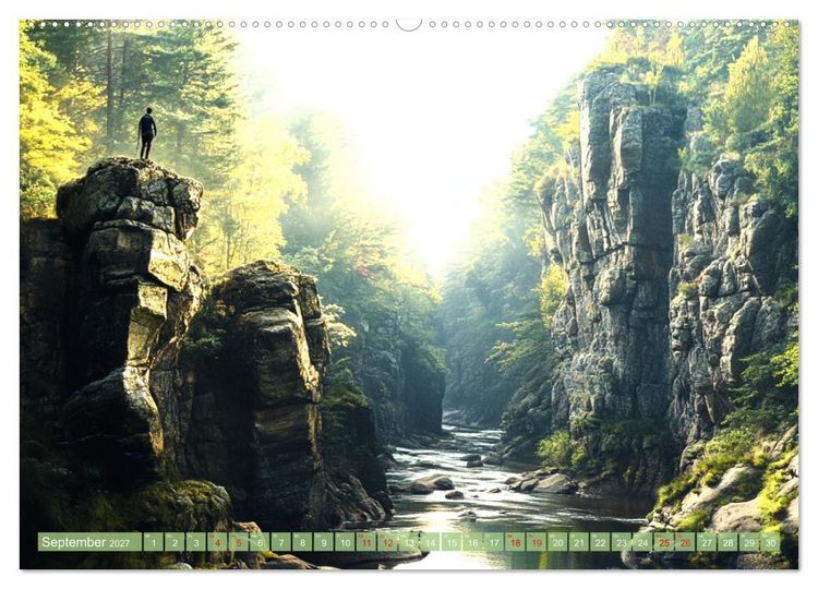 Produktbild: Wandergl&uuml;ck - Momente der Freiheit in der Natur (Wandkalender 2027 DIN A2 quer), CALVENDO Monatskalender
