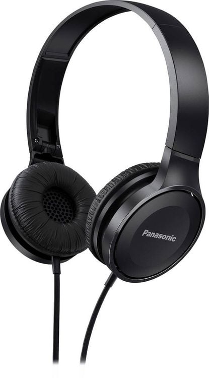 Produktbild: Panasonic RP-HF100ME On Ear Kopfh&ouml;rer kabelgebunden Schwarz Faltbar, Headset