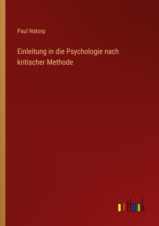Produktbild: Einleitung in die Psychologie nach kritischer Methode