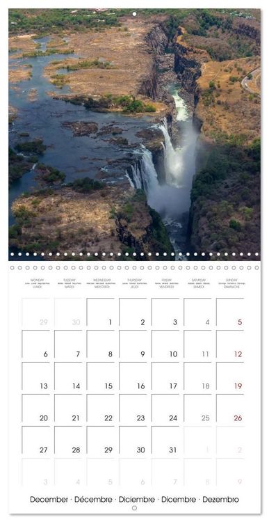 Produktbild: Victoria Falls natural wonders on the Zambezi (Wall Calendar 2027 12 &times; 12 Inch) CALVENDO 12 Month Wall Calendar