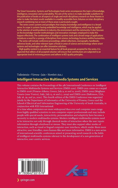 Produktbild: Intelligent Interactive Multimedia Systems and Services
