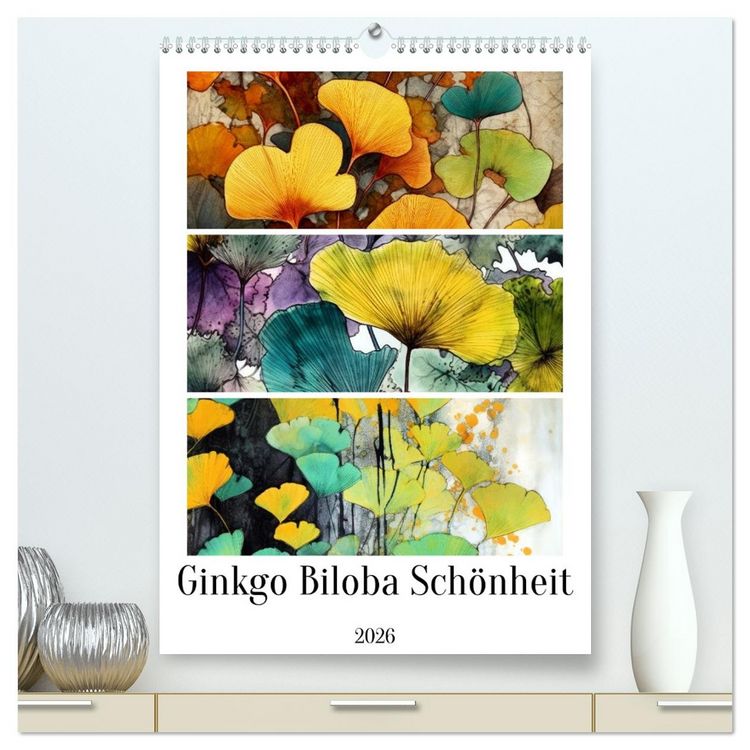 Produktbild: Ginkgo Biloba Sch&ouml;nheit (hochwertiger Premium Wandkalender 2026 DIN A2 hoch), Kunstdruck in Hochglanz
