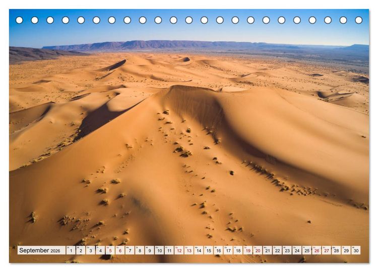 Produktbild: Marokko - Faszinierende Landschaften und traditionelle Bauwerke von oben (Tischkalender 2026 DIN A5 quer), CALVENDO Monatskalender