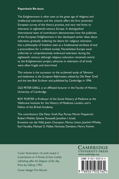 Produktbild: Toleration in Enlightenment Europe