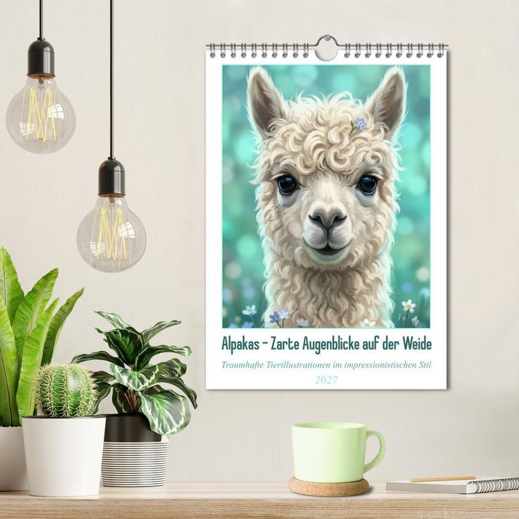 Produktbild: Alpakas - Zarte Augenblicke auf der Weide (Wandkalender 2027 DIN A4 hoch), CALVENDO Monatskalender