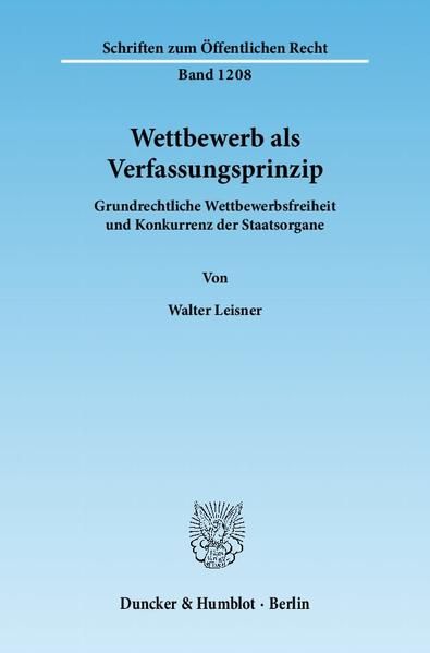 Produktbild: Wettbewerb als Verfassungsprinzip.