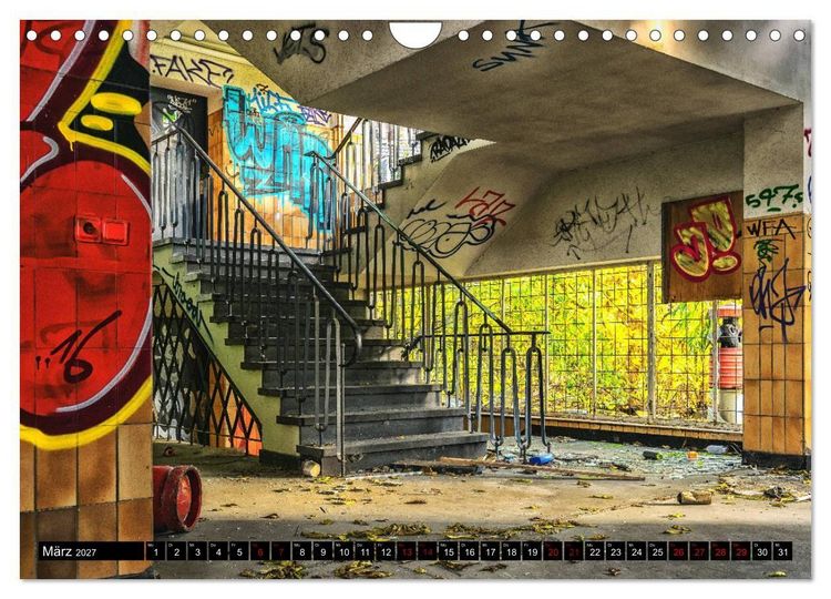 Produktbild: Lost Places Graffiti (Wandkalender 2027 DIN A4 quer), CALVENDO Monatskalender