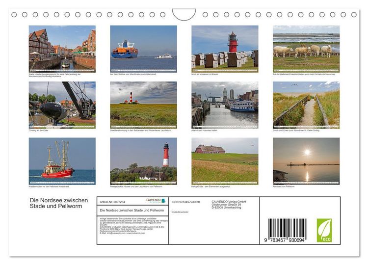 Produktbild: Die Nordsee zwischen Stade und Pellworm (Wandkalender 2026 DIN A4 quer), CALVENDO Monatskalender