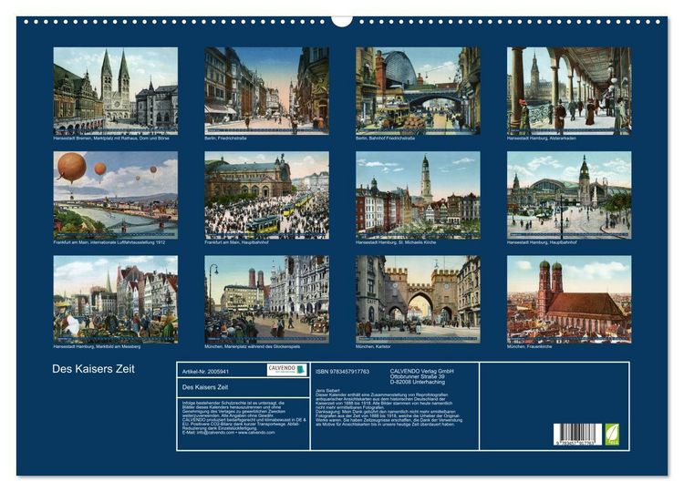 Produktbild: Des Kaisers Zeit (Wandkalender 2026 DIN A2 quer), CALVENDO Monatskalender