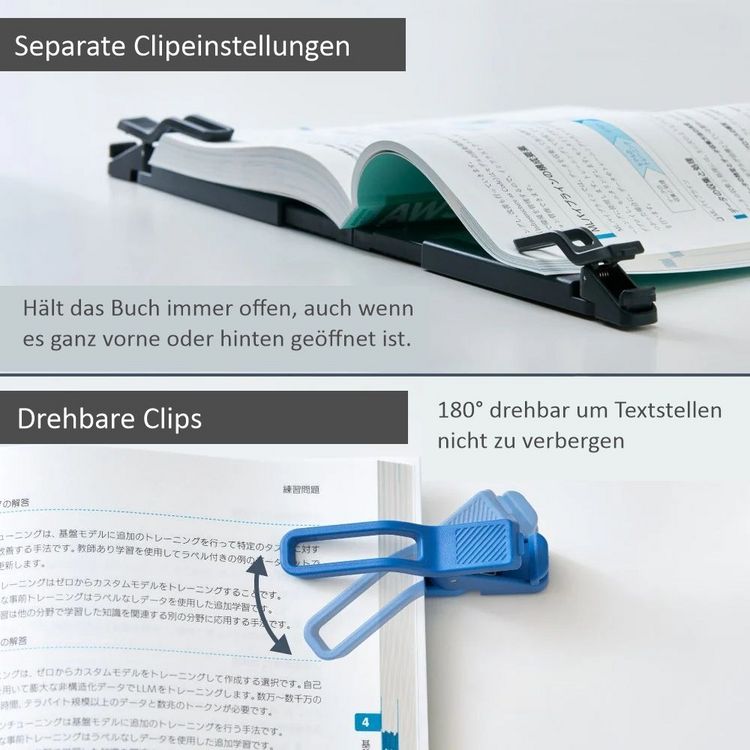 Produktbild: Twip Buchhalter (Blau) flexibler Book Clip | by KING JIM